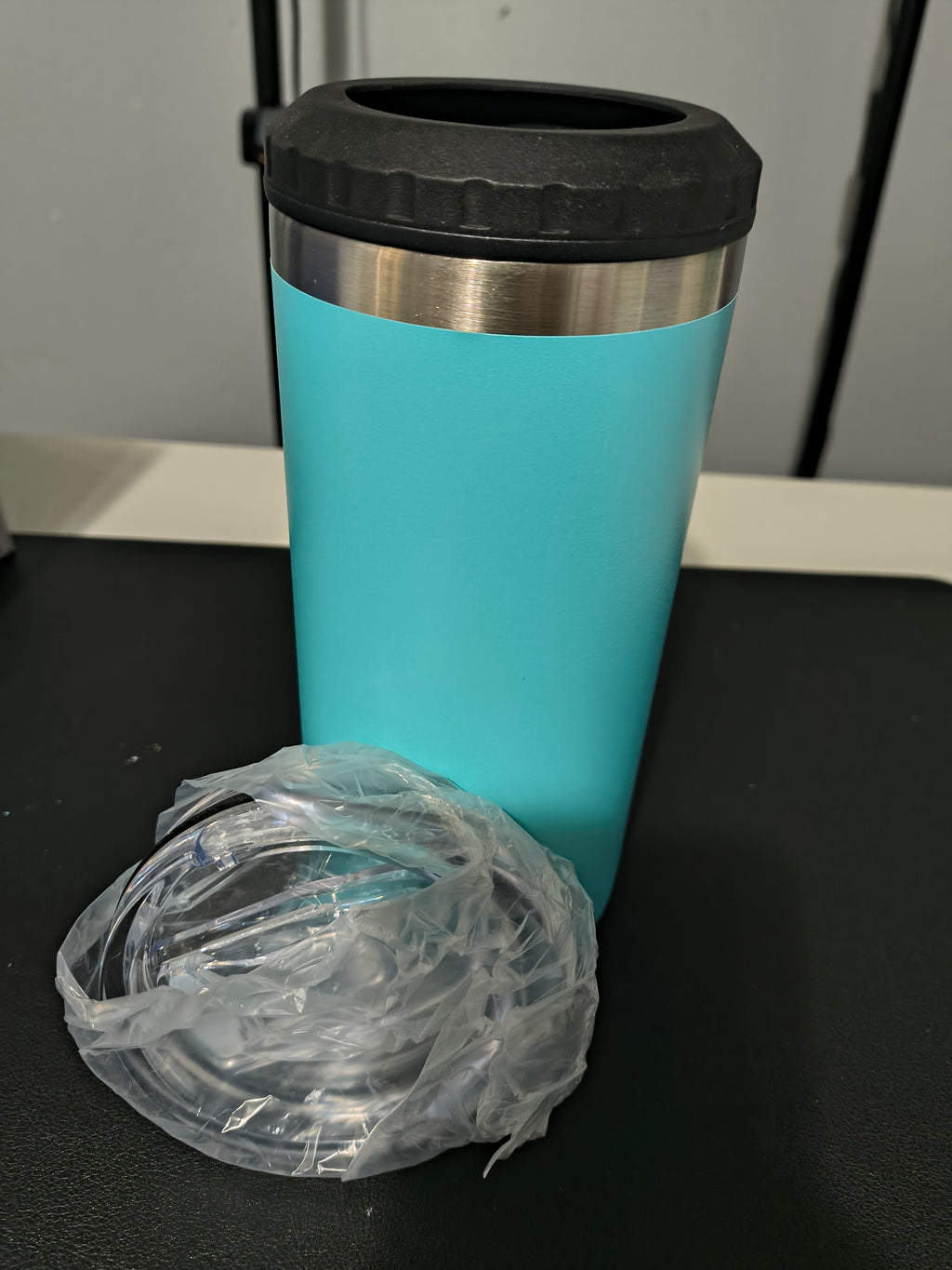 16oz -4 in 1 Powder Coated Can Cooler with Opener