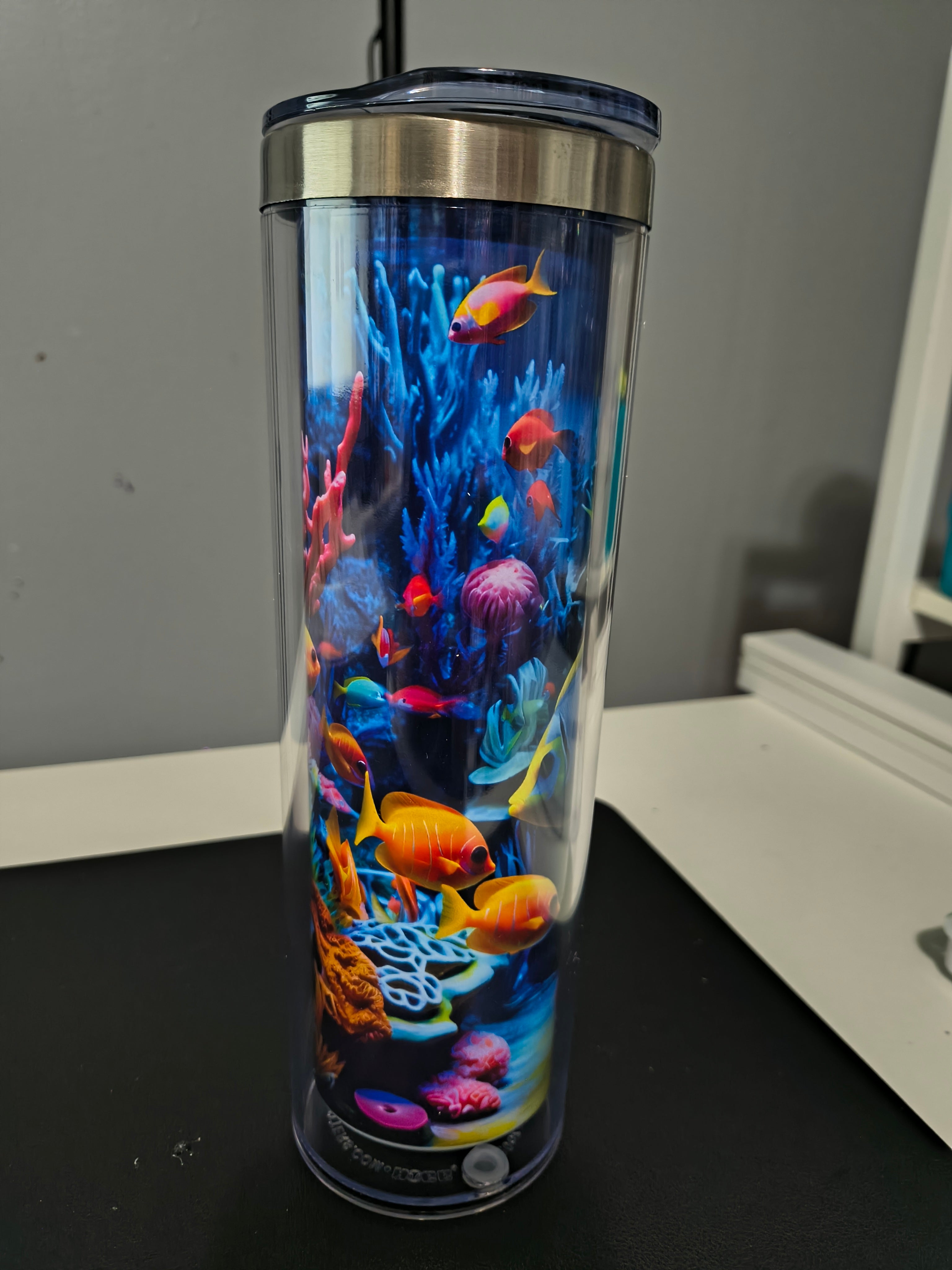 20 ounce sublimation snowglobe aquarium