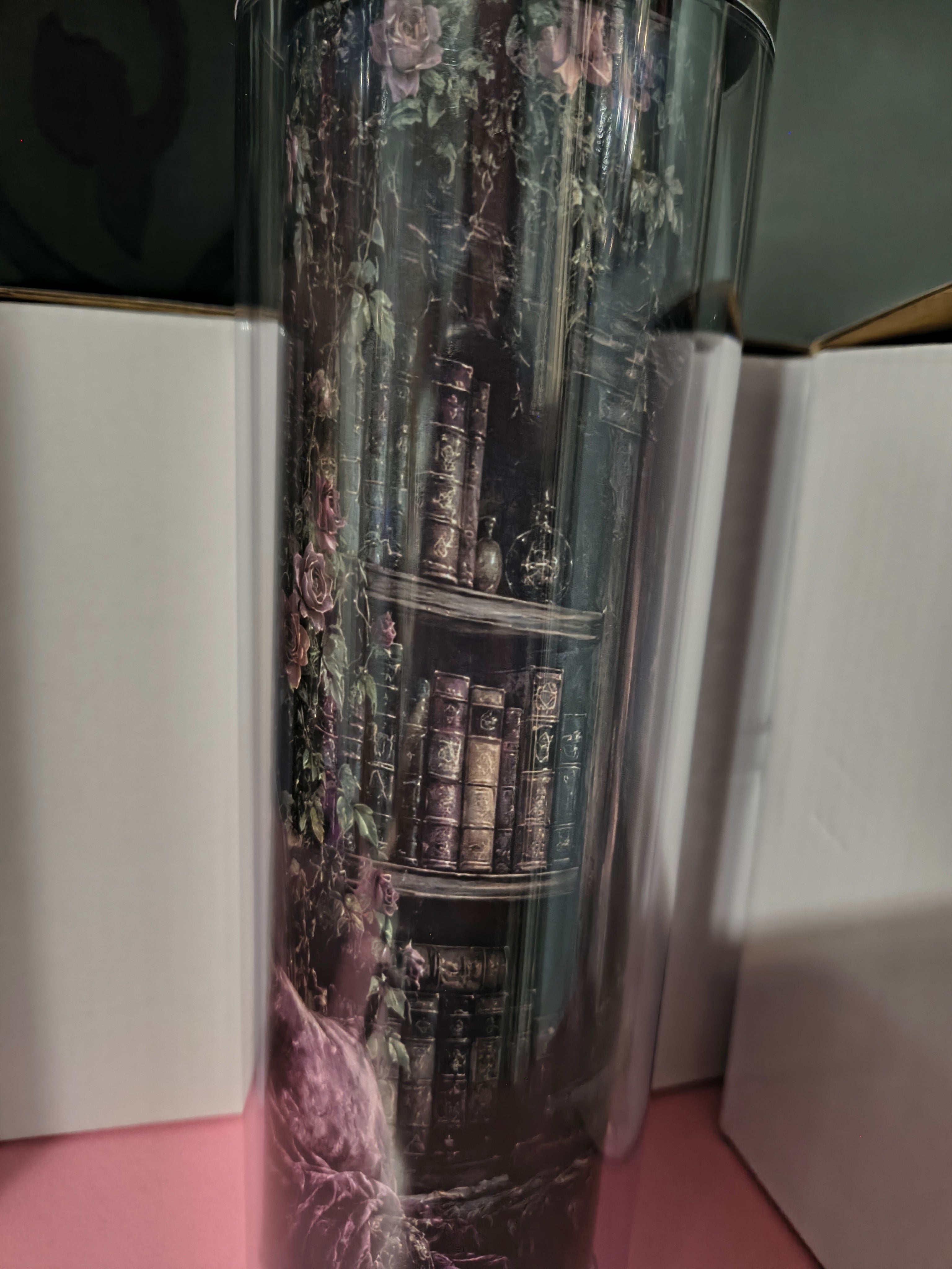 20 ounce sublimation Gothic reading snowglobe